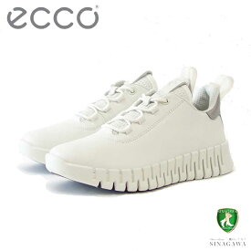 エコー ECCO GRUUV FLEXIBLE SOLE WOMEN'S SNEAKERS ホワイト 21820360718 （レディース） 快適な履き心地のレザースニーカー レースアップ ウォーキングシューズ 旅行「靴」