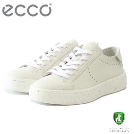 【スーパーSALE 30%OFF】 エコー ECCO STREET TRAY WOMEN'S SNEAKER ホワイト 291503 01007 （レディース） 快適な履き心地のレザースニーカー レースアップ ウォーキングシューズ 旅行「靴」