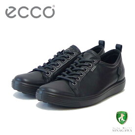 エコー ECCO SOFT 7 GORE-TEX W ブラック 440303 01001 （レディース）ゴアテックス 防水 快適な履き心地のレザースニーカー レースアップ ウォーキングシューズ 旅行「靴」