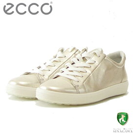 エコー ECCO SOFT 7 W ゴールド 47030301688 （レディース）快適な履き心地のレザースニーカー レースアップ ウォーキングシューズ 旅行「靴」