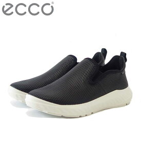 エコー ECCO ATH 1F WOMEN’S LEATHER SLIP ON SHOES ブラック 834923 51052 （レディース） 快適な履き心地のレザースニーカー スリッポン ウォーキングシューズ 旅行「靴」