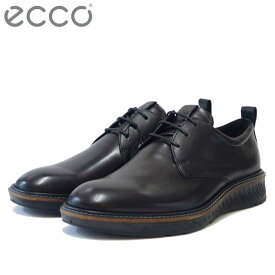 エコー ECCO ST.1 HYBRID PLAIN TOE TIE 836404 01001 ブラック（メンズ）上質レザーのビジネスシューズ プレーントゥ レースアップ「靴」