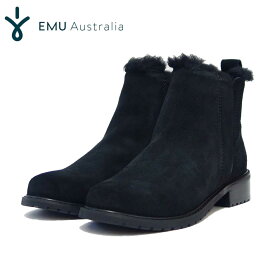【スーパーSALE 20%OFF】 エミュー EMU W 11292 PIONEER パイオニア（レディース） ：ブラック スエードレザー ウォータープルーフ サイドゴア 「靴」