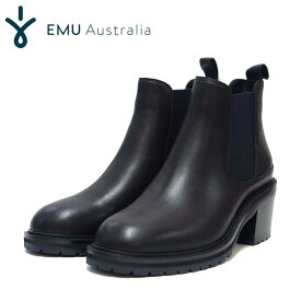 【スーパーSALE 20%OFF】 エミュー EMU W 12823 CLARE クレア（レディース） ：ブラック スムースレザー ウォータープルーフ サイドゴア 「靴」