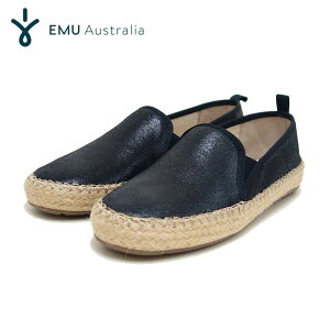 エミュー EMU W 11964 GUM METALLIC (レディース)カラー:ブラック スエードレザー スリッポン フラットシューズ 「靴」