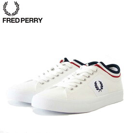 FRED PERRY フレッドペリー B7106（ユニセックス）Underspin Tipped Cuff Twill カラー：ホワイト／ネイビー（100A） 「靴」