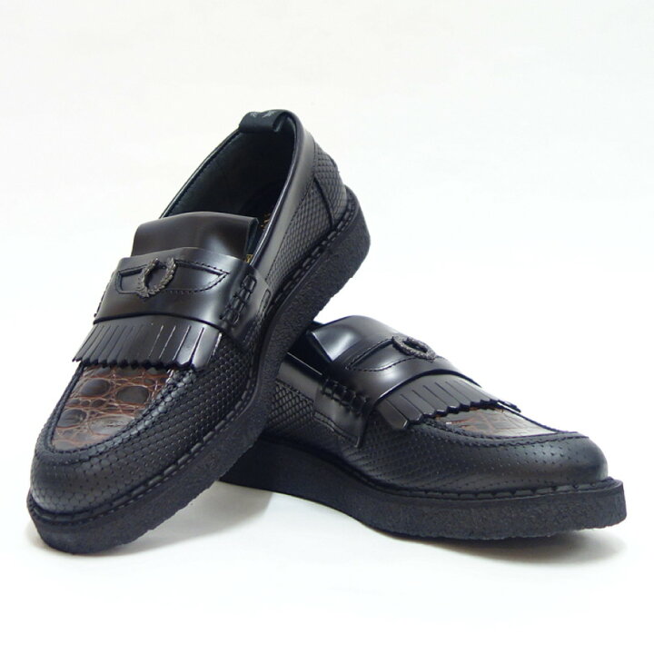 FRED PERRY ローファー ブラック 09(28cm)
