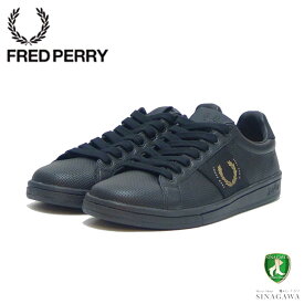 【スーパーSALE 20%OFF】 フレッドペリー FRED PERRY B4293 102 B721 Pique Emboss Lea/Branding（メンズ） カラー：ブラック 天然皮革 ローカットスニーカー レザースニーカー テニスシューズ 「靴」