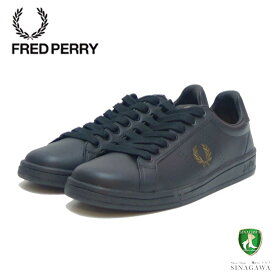 【スーパーSALE 20%OFF】 フレッドペリー FRED PERRY B4321 220（ユニセックス）B721 LEATHER カラー：ブラック レザースニーカー クラシックデザイン 「靴」