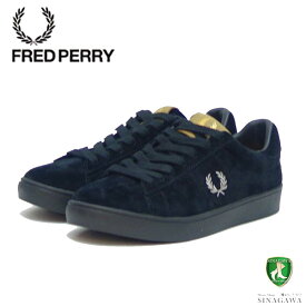 【スーパーSALE 20%OFF】 FRED PERRY フレッドペリー B4323102（ユニセックス）SPENCER SUEDE （スペンサー スエード） カラー：BLACK 天然皮革 ローカット スニーカー 「靴」