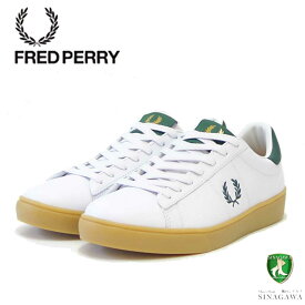 【スーパーSALE 20%OFF】 FRED PERRY フレッドペリー B 4334 300（ユニセックス）SPENCER LEATHER （スペンサー レザー） カラー：ホワイト 天然皮革のローカットスニーカー 展開サイズ 26cm 27cm 28cm 「靴」