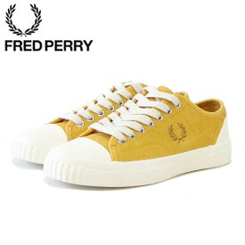 FRED PERRY フレッドペリー B4338 P95（ユニセックス）HUGHES LOW TEXTURD SUEDE カラー：Golden Hour 天然皮革 ローカットスニーカー テニスシューズ 「靴」