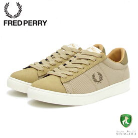 FRED PERRY フレッドペリー B 5308 363（ユニセックス）SPENCER MESH / NUBUCK （スペンサー メッシュ／ヌバック） カラー：Warm Stone 天然皮革のローカットスニーカー 「靴」