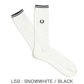 FRED PERRY フレッドペリー Tipped Socks C7170 ：BLACK / PORT(486) ・ SNOWWHITE / BLACK(L59) ・NAVY / DARKC(R63)・OXBLOOD(T13) ティップド ソックス（ポルトガル製）