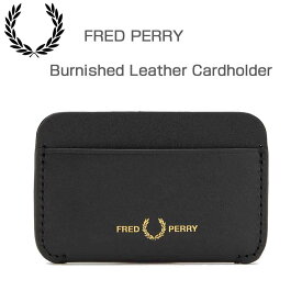 FRED PERRY フレッドペリー Burnished Leather Cardholder L4334102（ブラック） カードケース