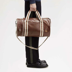 �t���b�h�y���[ �o�b�O FRED PERRY CLASSIC BARREL BAG L7255 J89�iTAN / ECRU�j �o�����o�b�O �h�����o�b�O �{�X�g���o�b�O