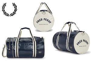 �t���b�h�y���[ �o�b�O FRED PERRY CLASSIC BARREL BAG L7255 635�iNAVY / ECRU�j �o�����o�b�O �h�����o�b�O �{�X�g���o�b�O