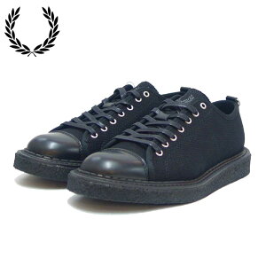 �t���b�h�y���[ FRED PERRY SB6335 102�i���j�Z�b�N�X�jFred Perry × George Cox MONKEY SHOE HVY CNVS �J���[�F�u���b�N ���[�X�A�b�v �N���[�v�\�[���u�C�v