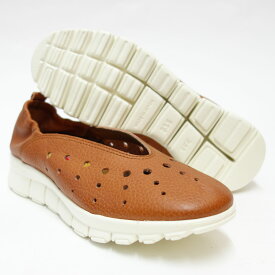 軽量・ゆったりEEEの楽ちんシューズ Hina Day Green ヒナ 7010 ブリック （レディース）日本製 天然皮革のカジュアルシューズ 「靴」
