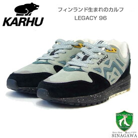 カルフ KARHU KH 806042 LEGACY 96（レガシー） カラー：ジェットブラック / Stormy Weather （ユニセックス） レザースニーカー エアークッション ウォーキング 「靴」