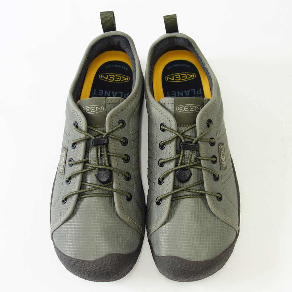 キーン KEEN ハウザーレース 1025545 Pale Olive/Dark Olive（メンズ）温かみのあるスニーカー レーアップシューズ「靴」  | 靴のシナガワ