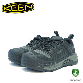 KEEN キーン カンザスシティ（カーボンファイバートゥ） ワークシューズ 1025577（メンズ）カラー：Black / Gun Metal アウトドア ウォーキングシューズ ハイキングシューズ「靴」