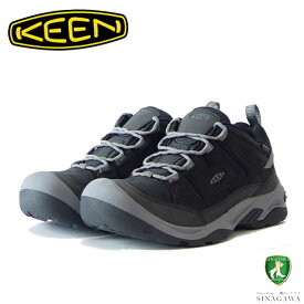 KEEN キーン CIRCADIA WP サーカディア ウォータープルーフ 1026775（メンズ）カラー：Black / Steel Grey アウトドア 防水 スニーカー ウォーキング トレッキング「靴」