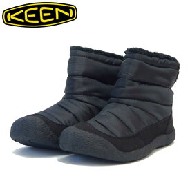 【スーパーSALE 20%OFF】 キーン KEEN ハウザー フォールドダウン ブーツ 1027929 ブラック（レディース） ソフトなナイロン素材 温かみのあるスリッポンブーツ「靴」