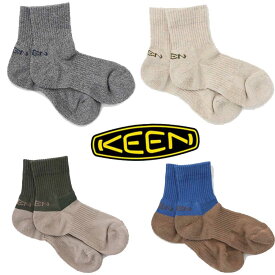KEEN キーン ワシ ソックス クウォーター （ユニセックス） カラー：Beige(1028190) ・ Grey(1028191) ・ Blue/Brown(1028192) ・ Green/Beige(1028193) 日本製 靴下 アウトドア ウォーキング ハイキング