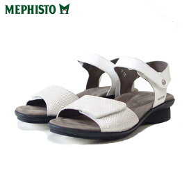 メフィスト MEPHISTO PATTIE（パティ）ホワイト／シルバー 5138850 天然皮革 フラットサンダル コンフォートサンダル （レディース） 「靴」 正規品 快適靴 旅行