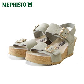 メフィスト MEPHISTO LISSANDRA（リサンドラ）カーキ スエード 5144384 天然皮革 ウェッジサンダル 中厚底 コンフォートサンダル （レディース） 「靴」 正規品 快適靴 旅行