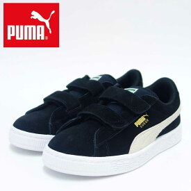 PUMA プーマ 359595 01（キッズ） スウェード 2ストラップ PS カラー：ブラック／ホワイト 「靴」