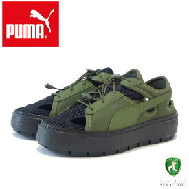 プーマ PUMA プラットフォーム トレース ライト ミュール ウィメンズ スニーカー 38287209 Green Moss / PumaBlack （レディース） 厚底 ローカット シューズ「靴」