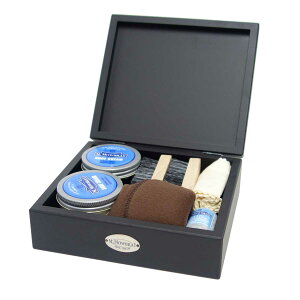 M.MOWBRAY M.モゥブレィ シューケア メンズセット 欧州の靴クリームセット(木箱 ブラックつや消し仕上げ) モウブレイ R&D