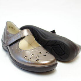 足をやさしく包み込む快適シューズ Semler セムラー 6035 ブロンズ ゆったり幅で指先楽ちんシューズ 「靴」