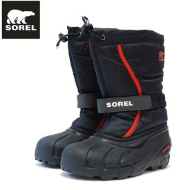 【スーパーSALE 10%OFF】 ソレル SOREL NY 1965（キッズ）ユースフルーリー：ブラック (015) 防水 ハーフブーツ 「靴」