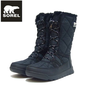 ソレル SOREL NL 3823（レディース） ウィットニー ツー トールレース：ブラック (010) 防水ブーツ ラバーソール 全天候型 ハーフブーツ「靴」