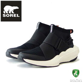 【スーパーSALE 30%OFF】 ソレル SOREL NL 4818（レディース） エクスプローラーディファイミッド：ブラック (010) 軽量 ストレッチ スリッポン シューズ「靴」