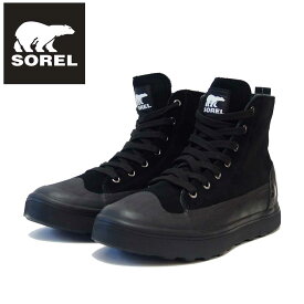 SOREL ソレル NM4986（メンズ） シャイアン メトロ 2 スニーク WP カラー：ブラック (010) 防水 防寒 天然皮革 ハイカット スニーカー ブーツ 「靴」