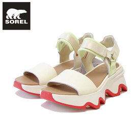 ソレル SOREL NL 4962（レディース） キネティックインパクトワイストラップハイサンダル：ハニーホワイト (292) 天然皮革 アンクルストラップ サンダル「靴」
