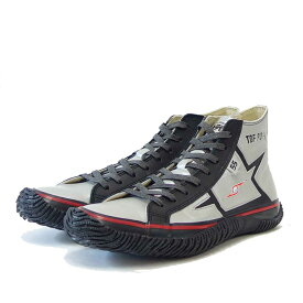 スピングル ムーヴ SPINGLE MOVE SPM-443TDF PO-1（ユニセックス）シルバー (41) カンガルーレザー 天然皮革 スニーカー ラバーソール ハイカット サイドジップ「靴」