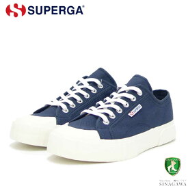 スペルガ SUPERGA 2630-STRIPE（ユニセックス）ブルーグレー (2a00grt0alb) ナチュラル キャンバス スニーカー ミリタリー 「靴」