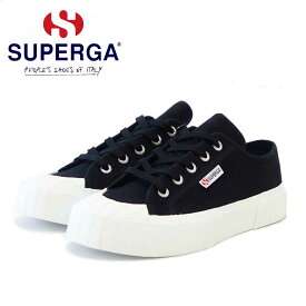 スペルガ SUPERGA 2630 STRIPE（ユニセックス）BLACK-F WHITE (4s00grt0f83) ナチュラル キャンバス スニーカー ミリタリー 「靴」