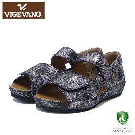 VIGEVANO ビジェバノ 1660 ブラック（日本製）ゆったりEEEE ダブルストラップシューズ オープントゥシューズ「靴」