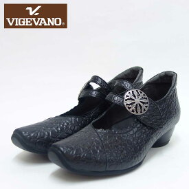 【VIGEVANO ビジェバノ】7003 ブラック（国産） 足をきれいに見せるデザイン＆上質レザー 4E幅でゆったり、外反母趾の方にも優しく 「靴」 母の日 おすすめ ギフト