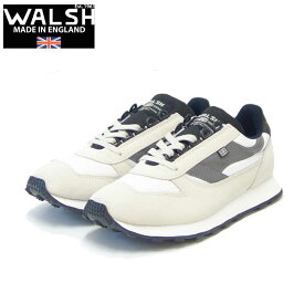 WALSH ウォルシュ EUR 40025（ユニセックス） European カラー：ホワイト／グレー（英国製） ヌバック＆人工繊維＆PVCのランニングスニーカー 「靴」