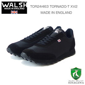 WALSH ウォルシュ TOR24463（ユニセックス） TORNADO-T XV2 カラー：ブラック（英国製） スエード＆ポリエステルのランニングスニーカー 「靴」