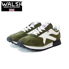 WALSH ウォルシュ TOR24468（ユニセックス） TORNADO-T カラー：オリーブ／ホワイト（英国製） スエード＆ポリエステルのランニングスニーカー 「靴」
