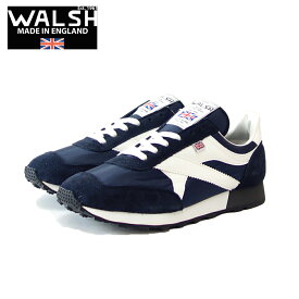 WALSH ウォルシュ TOR24470（ユニセックス） TORNADO-T カラー：ネイビー／ホワイト（英国製） スエード＆ポリエステルのランニングスニーカー 「靴」