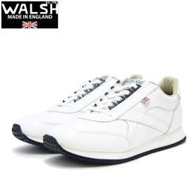 【スーパーSALE 10%OFF】 WALSH ウォルシュ VOY50007（ユニセックス） Voyager Leather カラー：ホワイト（英国製） オールレザーのランニングスニーカー 「靴」